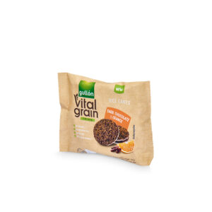 Rice cakes with dark chocolate and orange gluten free Vitalgrain